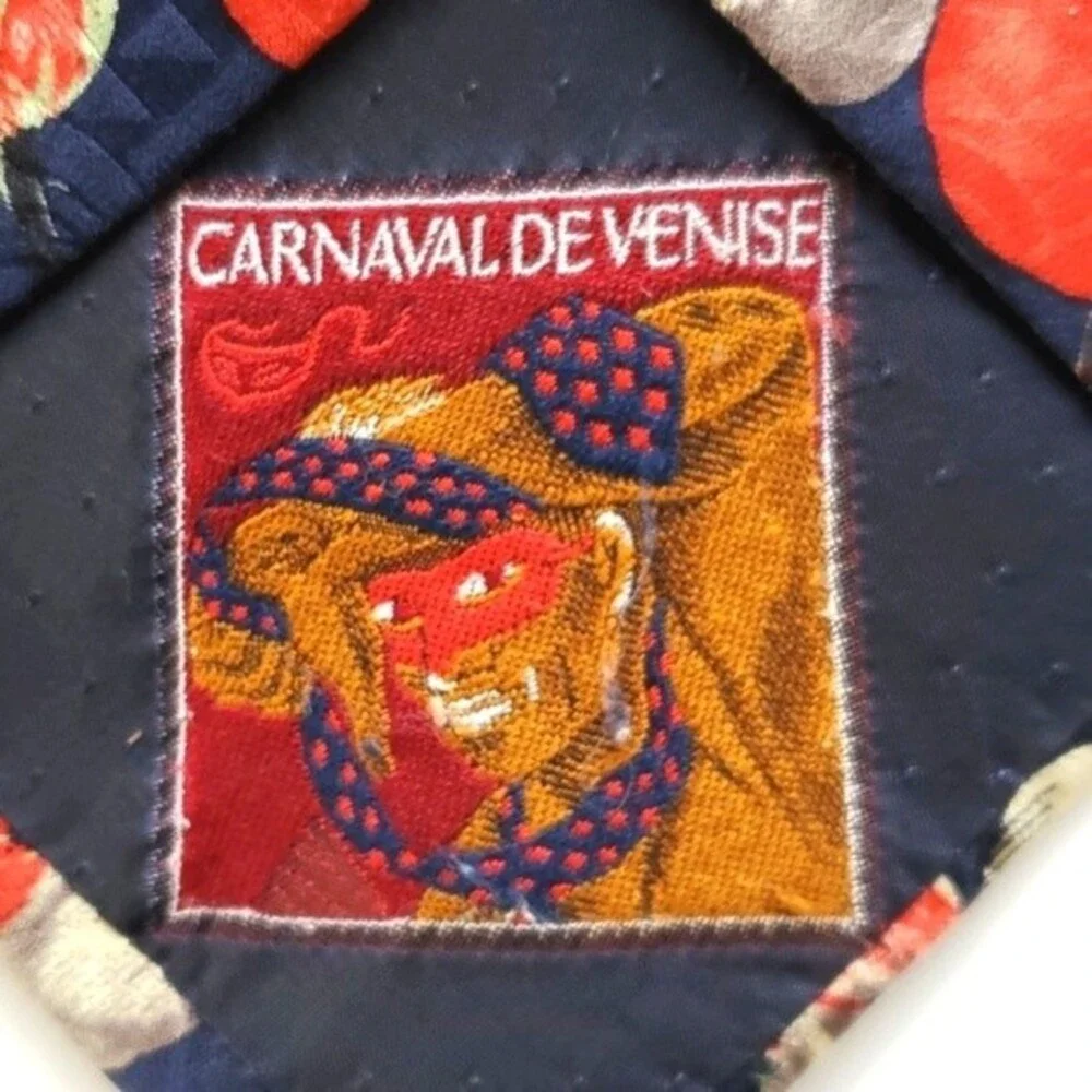 CARNAVAL DE VENISE 100% SILK SPRING TULIP TIE 4